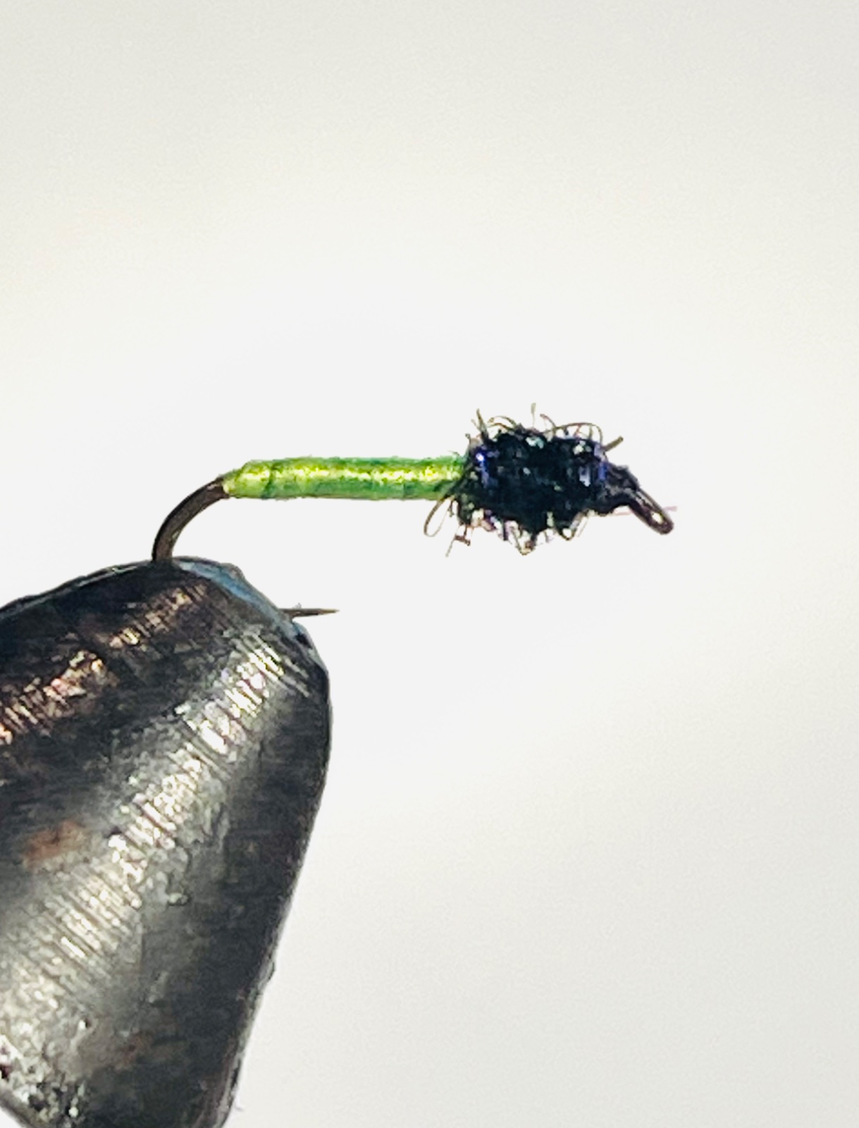 MINI GREEN ROCK WORM fly pattern tied by Brent Jones