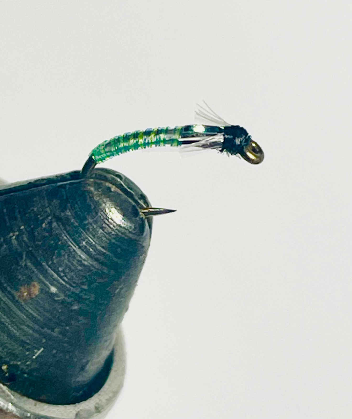 Jujubee, Chartreuse & Blue fly pattern tied by Brent Jones