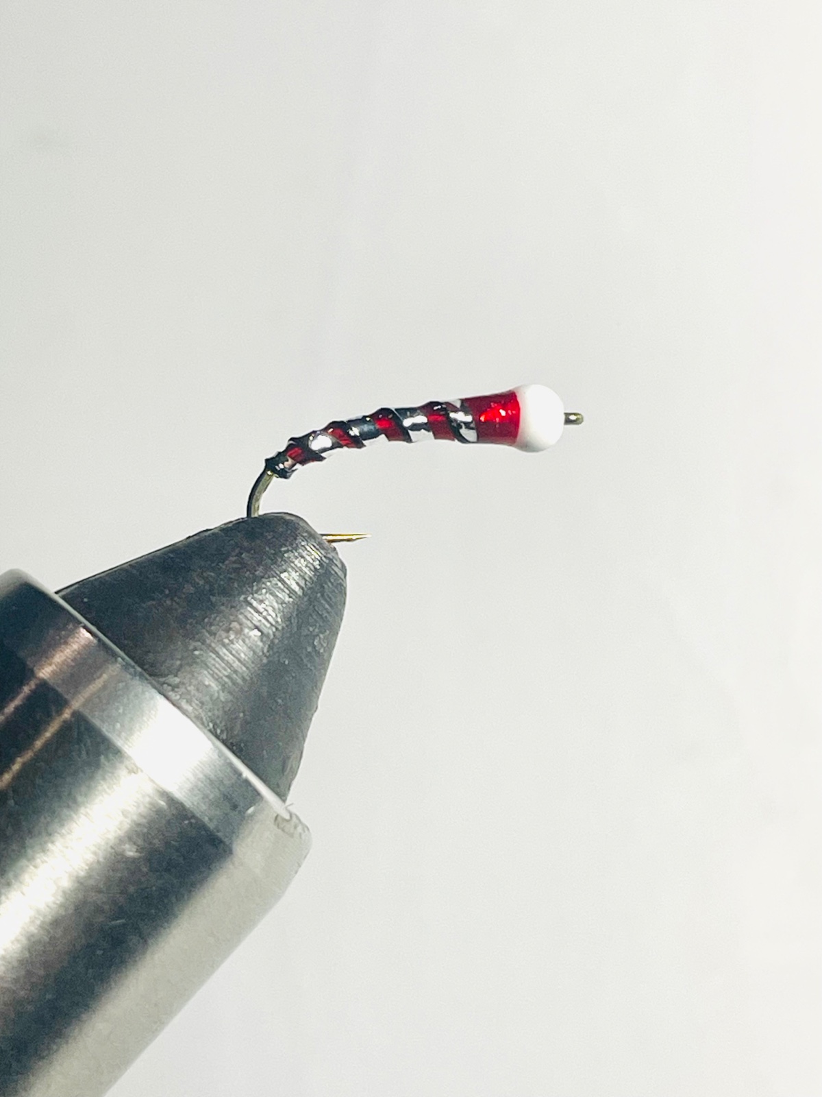 RSB Snow Cone (Red, Silver, Black) fly pattern tied by Brent Jones
