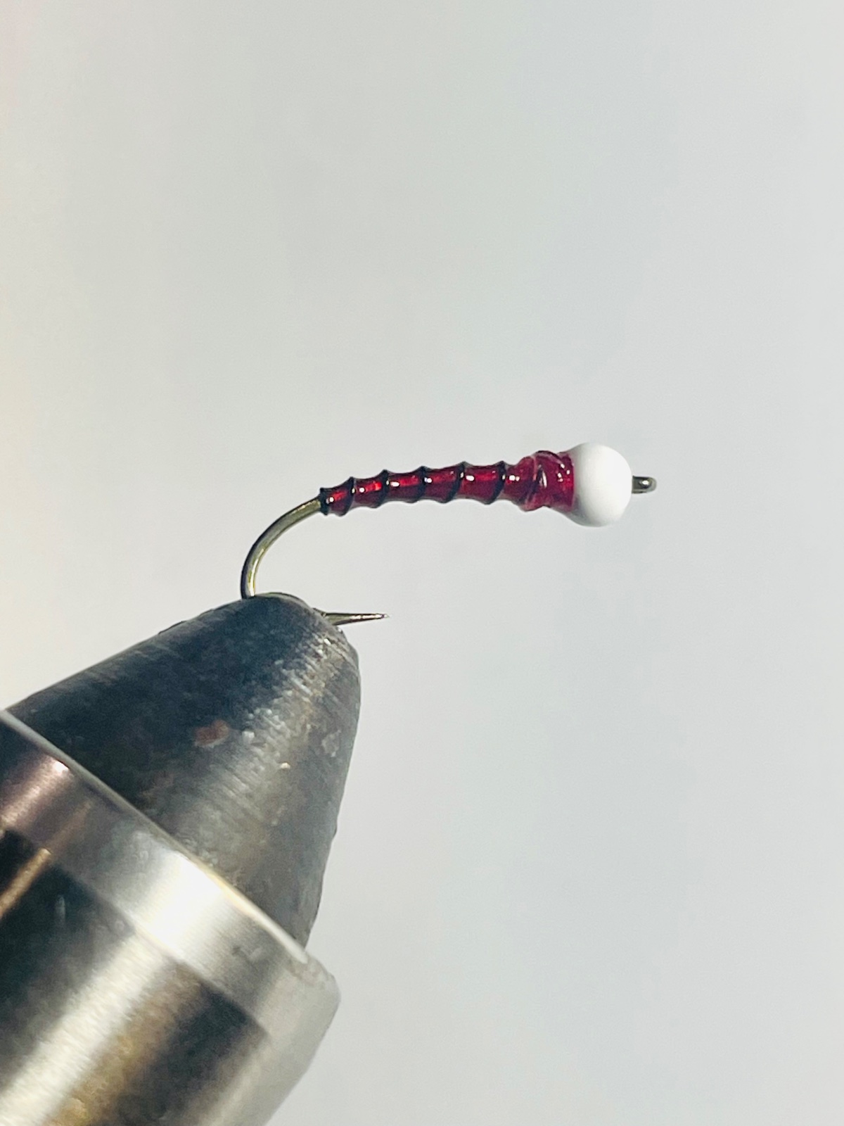 RB Snow Cone (Red/Black) fly pattern tied by Brent Jones