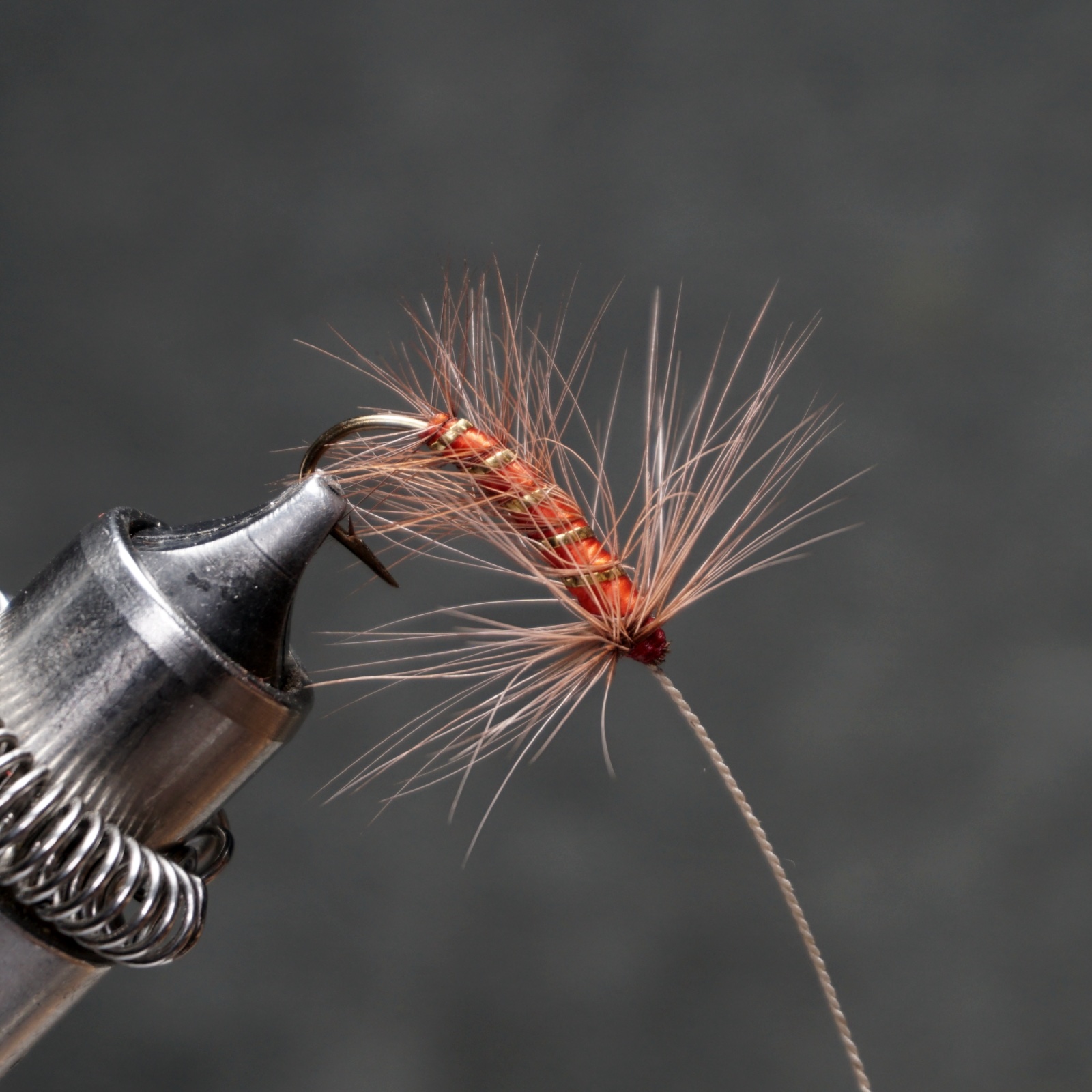 Soldier Palmer fly pattern tied by Christian Andrews