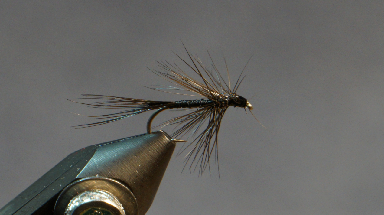 Black Midge dry fly Fly Vault™
